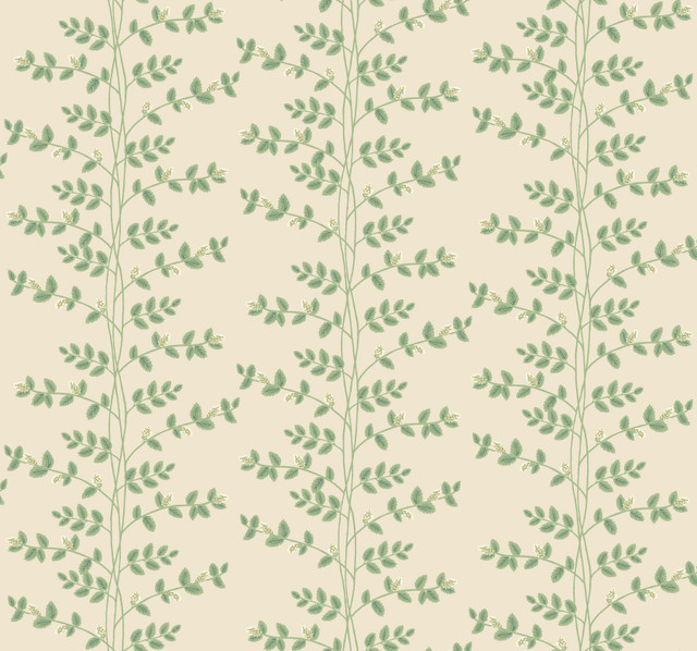 Climbing Vine Linen Wallpaper by Rifle Paper Co. Rifle Paper Co. 3rd Edition Covers about 60.8 square feet 27-in by 27-ft long roll Unpasted 25.25 - Fabric Carolina -