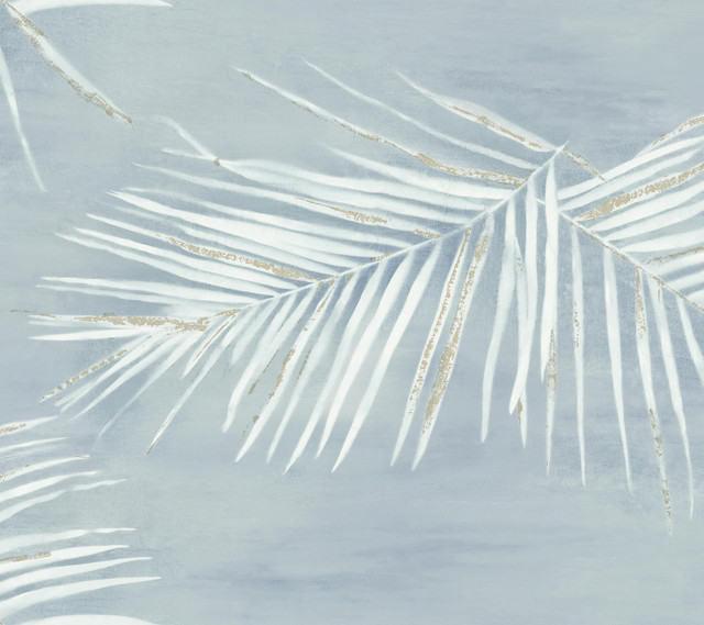 Endless Summer Blue Peel & Stick Wallpaper by York Wallcoverings Aviva Stanoff Covers about 45 square feet 27-in by 20-ft long roll Peel & Stick 24 - Fabric Carolina -