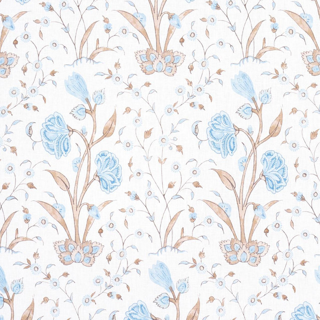 Khilana Floral Sky 178334 by Schumacher Fabric Jacaranda 6.75" - Fabric Carolina - Khilana Floral Sky 178334 by Schumacher Fabric Jacaranda 6.75" - Fabric Carolina -