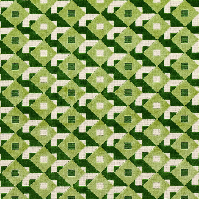 Dazzle Ship Velvet Verdant 77244 by Schumacher Fabric Johnson Hartig 5.12" - Fabric Carolina -