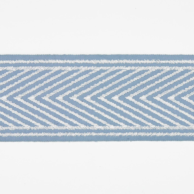 Nicholson Tape Sky 69966 by Schumacher Trim Full Bloom 2.75" - Fabric Carolina - Nicholson Tape Sky 69966 by Schumacher Trim Full Bloom 2.75" - Fabric Carolina -
