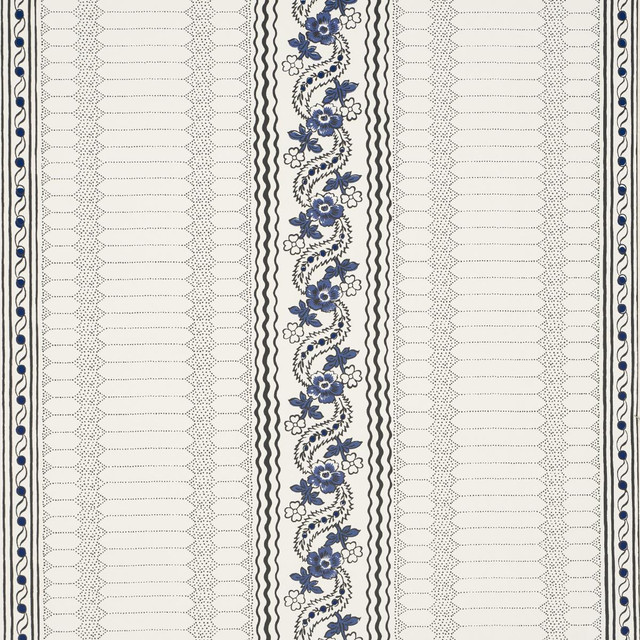 Serena Stripe Blue 5015930 by Schumacher Wallpaper Rita Konig 27.0" - Fabric Carolina - Serena Stripe Blue 5015930 by Schumacher Wallpaper Rita Konig 27.0" - Fabric Carolina -