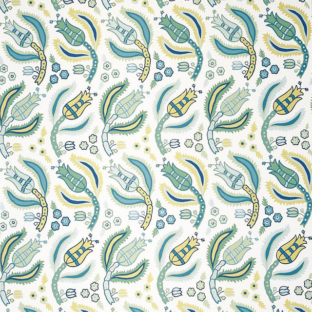 Malabar Vine Peacock 5012340 by Schumacher Wallpaper East Meets West 9.0" - Fabric Carolina - Malabar Vine Peacock 5012340 by Schumacher Wallpaper East Meets West 9.0" - Fabric Carolina -