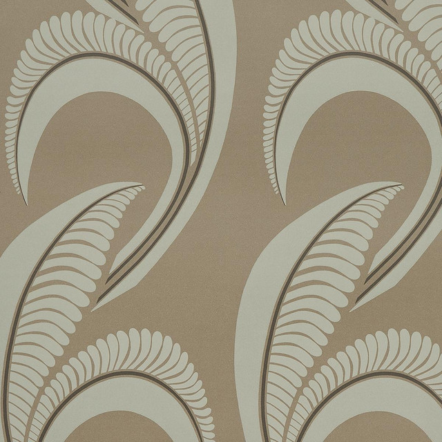 Banana Leaf Tobacco 5014980 by Schumacher Wallpaper Neisha Crosland 20.5" - Fabric Carolina -
