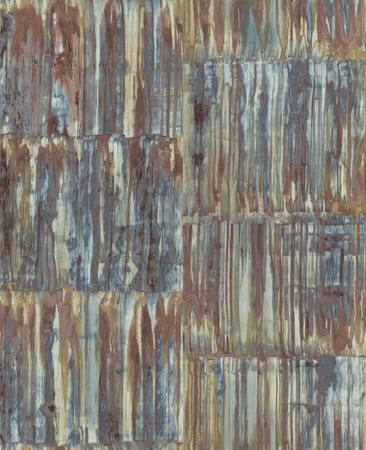 Patina Multicolor Metal Wallpaper by A-Street Prints Restored Covers about 56.4 square feet 20.5-in by 33-ft long roll Unpasted 25 - Fabric Carolina -