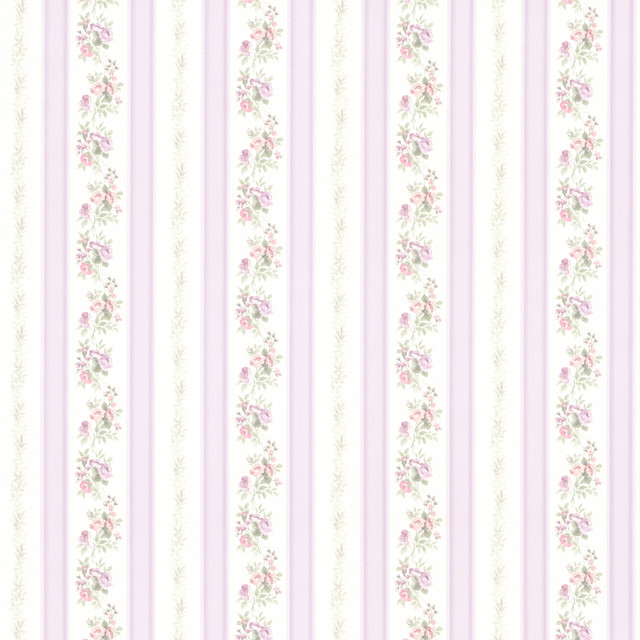 Princess Lavender Floral Stripe Wallpaper by Brewster Kitchen, Bath and Bed Resource IV Covers about 56.4 square feet 20.5-in by 33-ft long roll Prepasted 3.4 - Fabric Carolina - Princess Lavender Floral Stripe Wallpaper by Brewster Kitchen, Bath and Bed Resource IV Covers about 56.4 square feet 20.5-in by 33-ft long roll Prepasted 3.4 - Fabric Carolina -