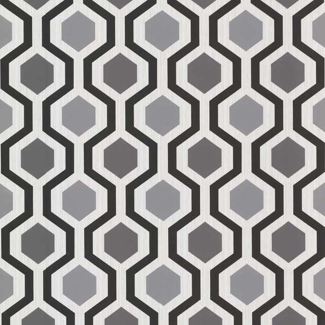 Marina Black Modern Geometric Wallpaper by Brewster Kitchen & Bath Resource III Covers about 56.4 square feet 20.5-in by 33-ft long roll Unpasted 5.3 - Fabric Carolina - Marina Black Modern Geometric Wallpaper by Brewster Kitchen & Bath Resource III Covers about 56.4 square feet 20.5-in by 33-ft long roll Unpasted 5.3 - Fabric Carolina -