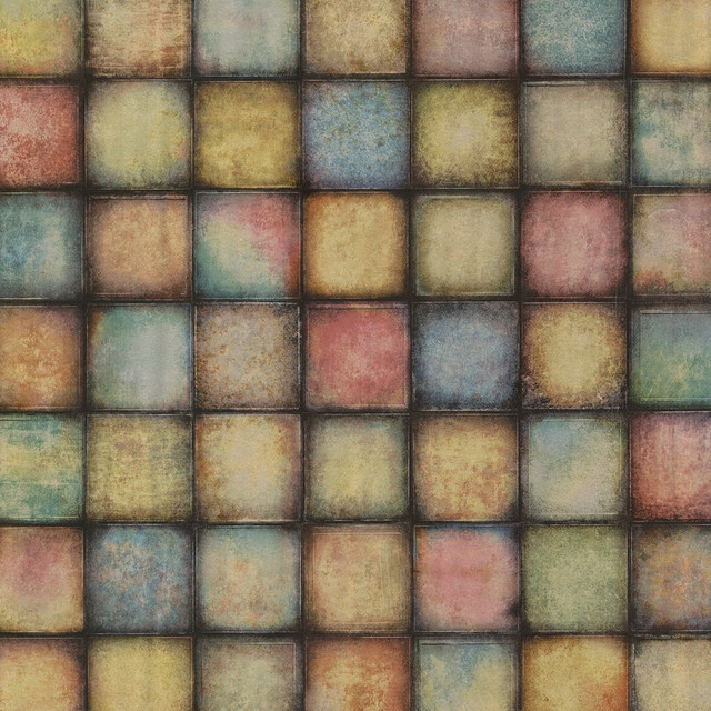 Soucy Multicolor Tiles Wallpaper by Brewster Kitchen & Bath Essentials Covers about 56.4 square feet 20.5-in by 33-ft long roll Unpasted 20.9 - Fabric Carolina - Soucy Multicolor Tiles Wallpaper by Brewster Kitchen & Bath Essentials Covers about 56.4 square feet 20.5-in by 33-ft long roll Unpasted 20.9 - Fabric Carolina -