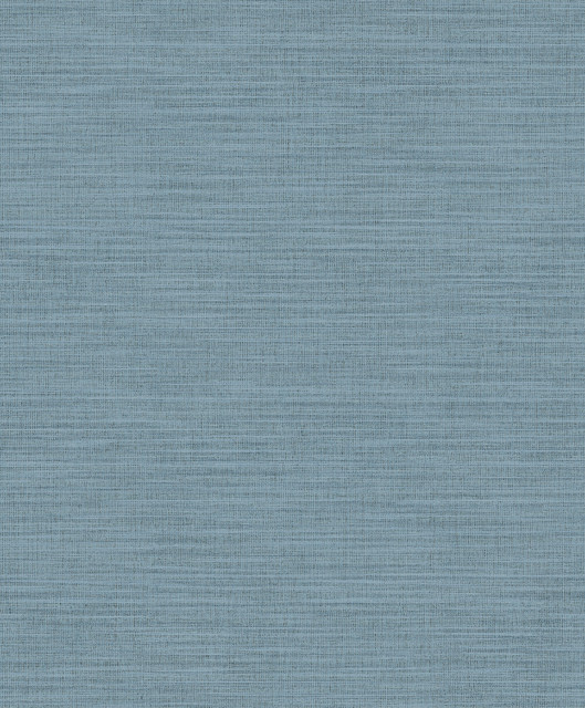 Colicchio Blue Linen Texture Wallpaper by Advantage Kitchen Covers about 57.8 square feet 21-in by 33-ft long roll Unpasted 25 - Fabric Carolina -