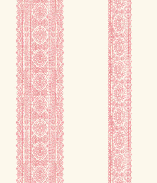 Brynn Pink Paisley Stripe Wallpaper by A-Street Prints Kismet Covers about 56.4 square feet 20.5-in by 33-ft long roll Unpasted 24 - Fabric Carolina -