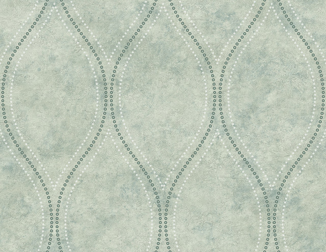 Eira Seafoam Marble Ogee Wallpaper by Kenneth James GeoTex Covers about 60.8 square feet 27-in by 27-ft long roll Unpasted 20.9 - Fabric Carolina -