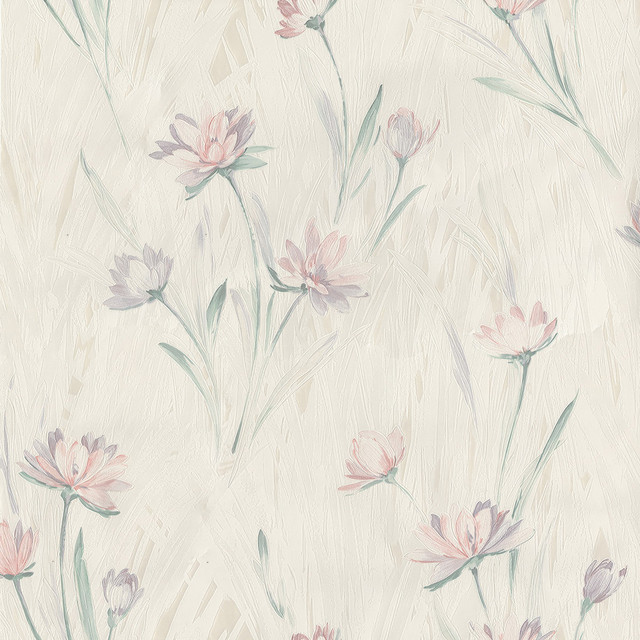 Gloria Peach Floral Wallpaper by Brewster For Your Bath III Covers about 56.4 square feet 20.5-in by 33-ft long roll Unpasted 20.9 - Fabric Carolina - Gloria Peach Floral Wallpaper by Brewster For Your Bath III Covers about 56.4 square feet 20.5-in by 33-ft long roll Unpasted 20.9 - Fabric Carolina -