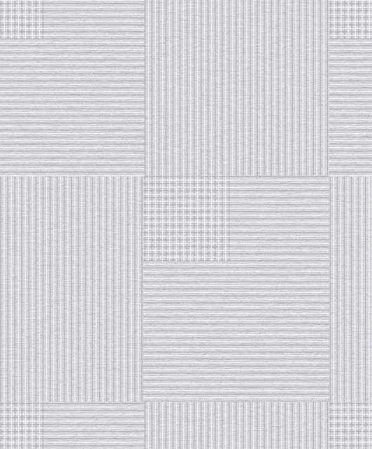 Ronald Off White Squares Wallpaper by Advantage Geo Covers about 57.8 square feet 21-in by 33-ft long roll Unpasted 25 - Fabric Carolina -