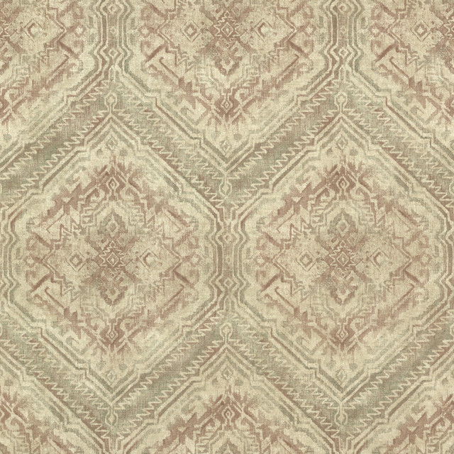 Hocking Hills Dark Red Navajo Medallion Wallpaper by Chesapeake Echo Lake Lodge Covers about 56.4 square feet 20.5-in by 33-ft long roll Prepasted 20.5 - Fabric Carolina -
