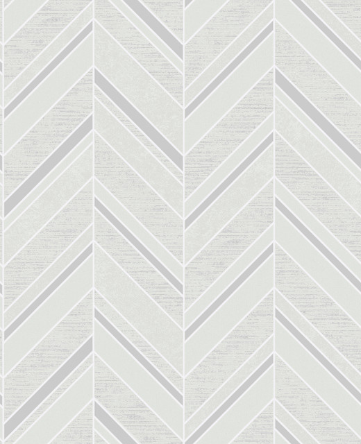 Punta Mita Ivory Chevron Wallpaper by Advantage Deluxe Covers about 56.4 square feet 20.5-in by 33-ft long roll Unpasted 25.2 - Fabric Carolina -