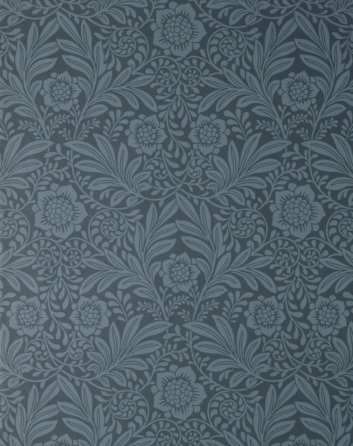 Camille Navy Damask Wallpaper by Fine Decor Medley Covers about 56.4 square feet 20.5-in by 33-ft long roll Unpasted 20.9 - Fabric Carolina -