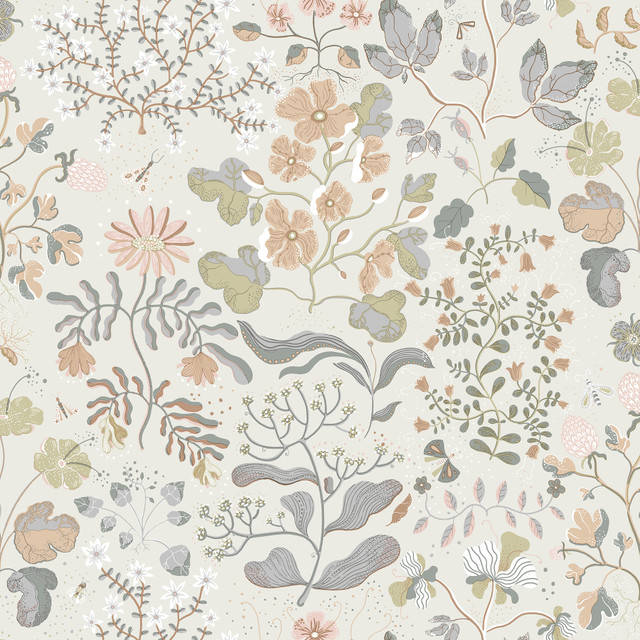 Groh Neutral Floral Wallpaper by A-Street Prints Botanica Covers about 57.5 square feet 20.9-in by 33-ft long roll Unpasted 20.9 - Fabric Carolina - Groh Neutral Floral Wallpaper by A-Street Prints Botanica Covers about 57.5 square feet 20.9-in by 33-ft long roll Unpasted 20.9 - Fabric Carolina -