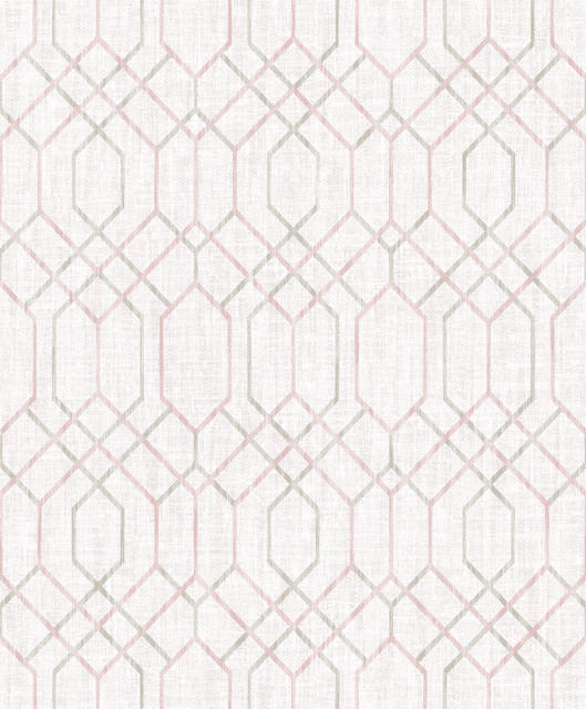 Lyla Pink Trellis Wallpaper by Decorline Vista Covers about 57.8 square feet 21-in by 33-ft long roll Unpasted 25 - Fabric Carolina - Lyla Pink Trellis Wallpaper by Decorline Vista Covers about 57.8 square feet 21-in by 33-ft long roll Unpasted 25 - Fabric Carolina -