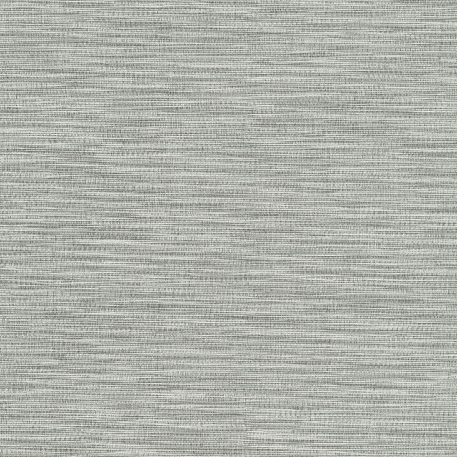 San Paulo Grey Horizontal Weave Wallpaper by Warner Warner Grasscloth Resource Covers about 60.8 square feet 27-in by 27-ft long roll Unpasted 0 - Fabric Carolina -