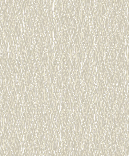 Quinn Beige Twist Wallpaper by Decorline Vista Covers about 57.8 square feet 21-in by 33-ft long roll Unpasted 25 - Fabric Carolina -