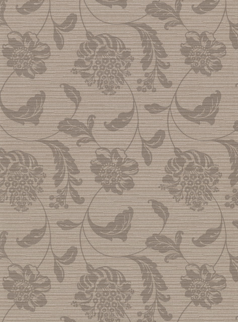 Holiday Brown Jacobean Wallpaper by Warner Warner Basics V Covers about 60.8 square feet 27-in by 27-ft long roll Unpasted 18 - Fabric Carolina -