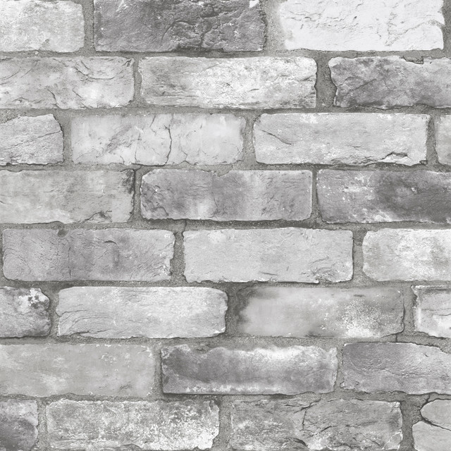 Rustin Grey Reclaimed Bricks Wallpaper by A-Street Prints Trilogy Covers about 56.4 square feet 20.5-in by 33-ft long roll Unpasted 20.9 - Fabric Carolina - Rustin Grey Reclaimed Bricks Wallpaper by A-Street Prints Trilogy Covers about 56.4 square feet 20.5-in by 33-ft long roll Unpasted 20.9 - Fabric Carolina -