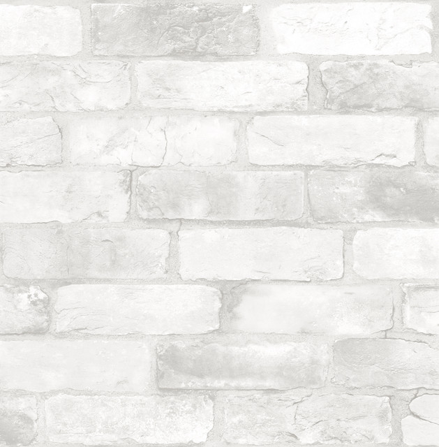 Adams White Reclaimed Bricks Wallpaper by Brewster Techniques & Finishes III Covers about 56.4 square feet 20.5-in by 33-ft long roll Unpasted 10.5 - Fabric Carolina - Adams White Reclaimed Bricks Wallpaper by Brewster Techniques & Finishes III Covers about 56.4 square feet 20.5-in by 33-ft long roll Unpasted 10.5 - Fabric Carolina -