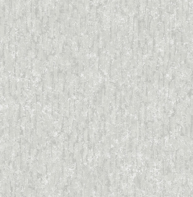 Cole Light Grey Winter Plain Wallpaper by Brewster Techniques & Finishes III Covers about 56.4 square feet 20.5-in by 33-ft long roll Unpasted 10.4 - Fabric Carolina -