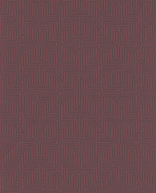 Kairo Maroon Geometric Wallpaper by Eijffinger Siroc Covers about 56.4 square feet 20.5-in by 33-ft long roll Unpasted 13 - Fabric Carolina - Kairo Maroon Geometric Wallpaper by Eijffinger Siroc Covers about 56.4 square feet 20.5-in by 33-ft long roll Unpasted 13 - Fabric Carolina -