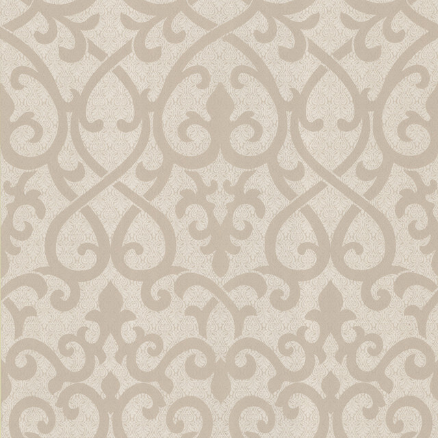 Giselle Light Brown Ironwork Damask Wallpaper by Kenneth James Serene Covers about 56.4 square feet 20.5-in by 33-ft long roll Unpasted 21 - Fabric Carolina - Giselle Light Brown Ironwork Damask Wallpaper by Kenneth James Serene Covers about 56.4 square feet 20.5-in by 33-ft long roll Unpasted 21 - Fabric Carolina -