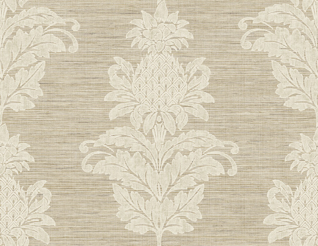 Pineapple Grove Brown Damask Wallpaper by Kenneth James Palm Springs Covers about 60.8 square feet 27-in by 27-ft long roll Unpasted 21 - Fabric Carolina - Pineapple Grove Brown Damask Wallpaper by Kenneth James Palm Springs Covers about 60.8 square feet 27-in by 27-ft long roll Unpasted 21 - Fabric Carolina -