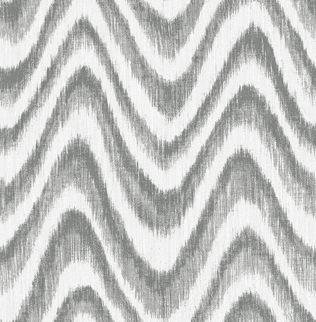 Bargello Grey Faux Grasscloth Wave Wallpaper by A-Street Prints Perennial Covers about 56.4 square feet 20.5-in by 33-ft long roll Unpasted 20.9 - Fabric Carolina -