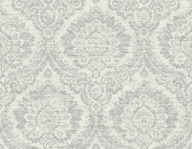 Kauai Grey Damask Wallpaper by Kenneth James Palm Springs Covers about 60.8 square feet 27-in by 27-ft long roll Unpasted 21 - Fabric Carolina - Kauai Grey Damask Wallpaper by Kenneth James Palm Springs Covers about 60.8 square feet 27-in by 27-ft long roll Unpasted 21 - Fabric Carolina -