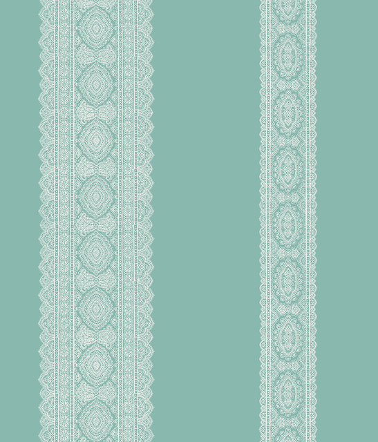 Brynn Turquoise Paisley Stripe Wallpaper by A-Street Prints Kismet Covers about 56.4 square feet 20.5-in by 33-ft long roll Unpasted 24 - Fabric Carolina -