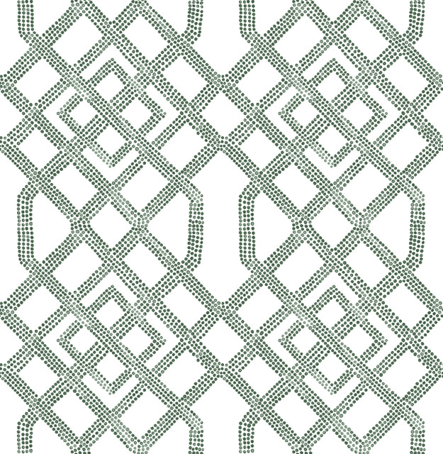 Traverse Dark Green Trellis Wallpaper by A-Street Prints Equinox Covers about 56.4 square feet 20.5-in by 33-ft long roll Unpasted 20.9 - Fabric Carolina -