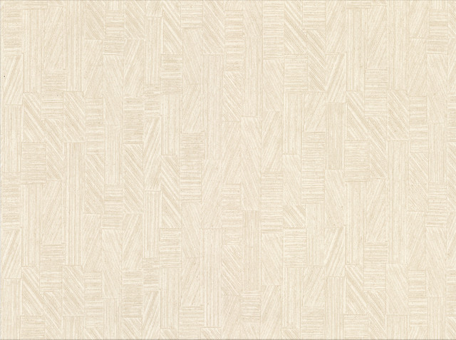 Kensho Cream Parquet Wood Wallpaper by Warner Cortina IV Covers about 60.8 square feet 27-in by 27-ft long roll Unpasted 0 - Fabric Carolina -