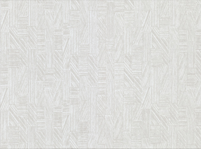 Kensho Off White Parquet Wood Wallpaper by Warner Cortina IV Covers about 60.8 square feet 27-in by 27-ft long roll Unpasted 0 - Fabric Carolina -