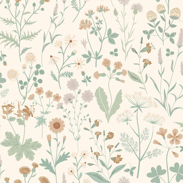 Letitia Cream Summer Meadows Wallpaper by ESTA Home Design Department Covers about 57.5 square feet 20.9-in by 33-ft long roll Unpasted 20.9 - Fabric Carolina - Letitia Cream Summer Meadows Wallpaper by ESTA Home Design Department Covers about 57.5 square feet 20.9-in by 33-ft long roll Unpasted 20.9 - Fabric Carolina -