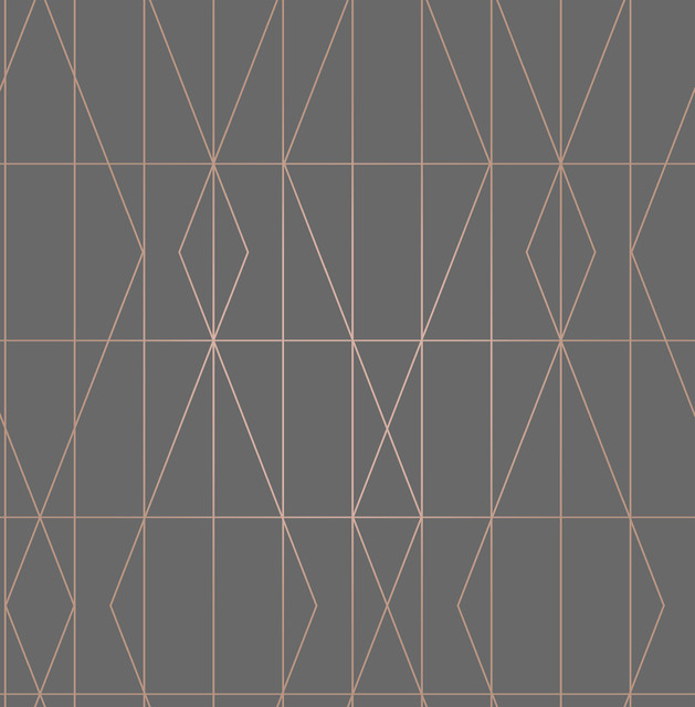 LeVeque Charcoal Deco Diamond Geo Wallpaper by Brewster Brewster Essentials Covers about 56.4 square feet 20.5-in by 33-ft long roll Unpasted 20.9 - Fabric Carolina - LeVeque Charcoal Deco Diamond Geo Wallpaper by Brewster Brewster Essentials Covers about 56.4 square feet 20.5-in by 33-ft long roll Unpasted 20.9 - Fabric Carolina -