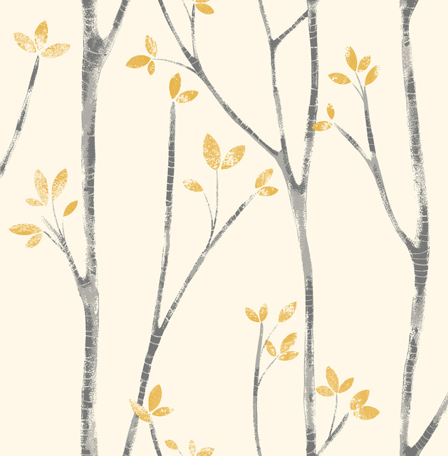 Ingrid Mustard Scandi Tree Wallpaper by Brewster Brewster Essentials Covers about 56.4 square feet 20.5-in by 33-ft long roll Unpasted 20.9 - Fabric Carolina - Ingrid Mustard Scandi Tree Wallpaper by Brewster Brewster Essentials Covers about 56.4 square feet 20.5-in by 33-ft long roll Unpasted 20.9 - Fabric Carolina -