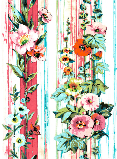 Delisa Red Floral Stripe Wallpaper by A-Street Prints A-Street Select Covers about 56.4 square feet 20.5-in by 33-ft long roll Unpasted 28.14 - Fabric Carolina - Delisa Red Floral Stripe Wallpaper by A-Street Prints A-Street Select Covers about 56.4 square feet 20.5-in by 33-ft long roll Unpasted 28.14 - Fabric Carolina -