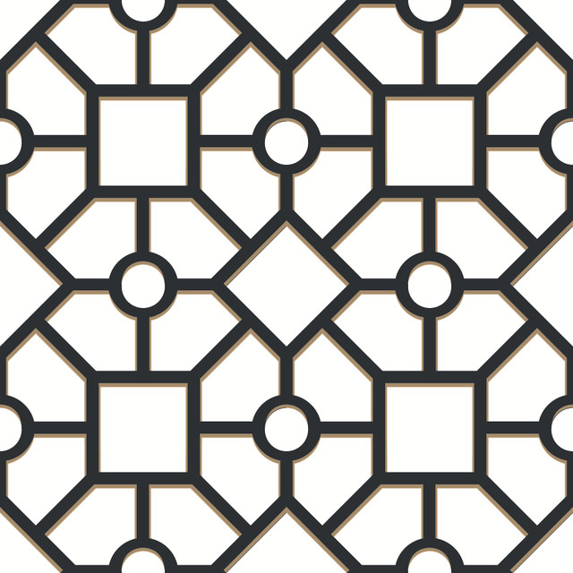 Hedgerow Trellis Black & Gold Peel & Stick Wallpaper by York Wallcoverings York Premium Peel + Stick Covers about 34.2 square feet 20.5-in by 20-ft long roll Peel & Stick 10.25 - Fabric Carolina - Hedgerow Trellis Black & Gold Peel & Stick Wallpaper by York Wallcoverings York Premium Peel + Stick Covers about 34.2 square feet 20.5-in by 20-ft long roll Peel & Stick 10.25 - Fabric Carolina -