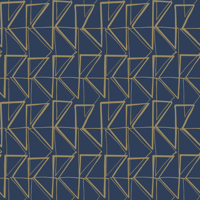 Love Triangles Blue & Gold Metallic Peel & Stick Wallpaper by York Wallcoverings York Premium Peel + Stick Risky Business Vol. III Covers about 34.2 square feet 20.5-in by 20-ft long roll Peel & Stick 20.5 - Fabric Carolina - Love Triangles Blue & Gold Metallic Peel & Stick Wallpaper by York Wallcoverings York Premium Peel + Stick Risky Business Vol. III Covers about 34.2 square feet 20.5-in by 20-ft long roll Peel & Stick 20.5 - Fabric Carolina -