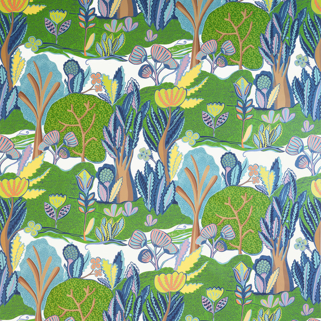 Thibaut Fabric Albero Green and Blue F945009 Fabric U.S.A </p><p>Repeat: H: 54 in (137.16 cm), V: 32.5 (82.55 cm) 54 in (137.16 cm) - My Fabric Connection - Thibaut Fabric Albero Green and Blue F945009 Fabric U.S.A </p><p>Repeat: H: 54 in (137.16 cm), V: 32.5 (82.55 cm) 54 in (137.16 cm) - My Fabric Connection -