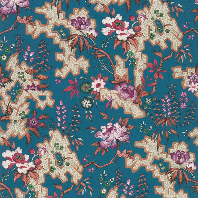 Kilburn'S Maze (Wp) # 02 Prussian Blue by 1838 Wallcoverings Wallpaper V&A DECORATIVE PAPERS II STRAIGHT PASTE THE WALL UNITED KINGDOM V-27.5" 20.5"X11YD - Fabric Carolina - Kilburn'S Maze (Wp) # 02 Prussian Blue by 1838 Wallcoverings Wallpaper V&A DECORATIVE PAPERS II STRAIGHT PASTE THE WALL UNITED KINGDOM V-27.5" 20.5"X11YD - Fabric Carolina -