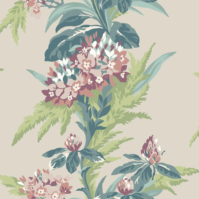 Aurora (Wp) # 02 Moss by 1838 Wallcoverings Wallpaper AURORA HALF DROP PASTE THE WALL UNITED KINGDOM V-21" 20.5"X11YD - Fabric Carolina -