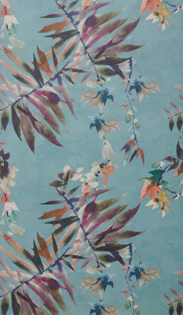 Essence (Wp) # 02 Aquamarine by 1838 Wallcoverings Wallpaper Essence STRAIGHT PASTE THE WALL UNITED KINGDOM V-20.5" 20.5"X11YD - Fabric Carolina -