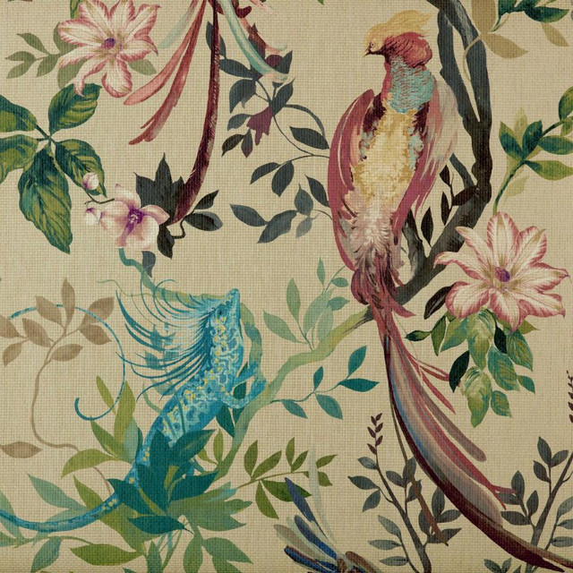 Bird Sonnet Paperweave (Wp) # 01 Lacquer by 1838 Wallcoverings Wallpaper Pavilion STRAIGHT PASTE THE WALL UNITED KINGDOM V-118.1"H-66.9" 33.5"X6.5YD - Fabric Carolina - Bird Sonnet Paperweave (Wp) # 01 Lacquer by 1838 Wallcoverings Wallpaper Pavilion STRAIGHT PASTE THE WALL UNITED KINGDOM V-118.1"H-66.9" 33.5"X6.5YD - Fabric Carolina -