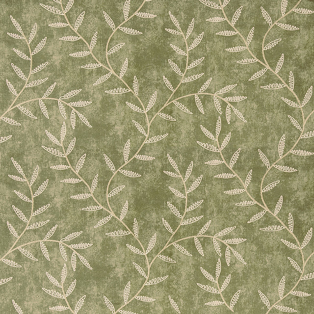 Made To Endure Fern by Carole Fabric Serene Green Base: 100% Polyester Embr: 100% Polyester N/A 15 3/8" V, 17" H 50" - Fabric Carolina - Made To Endure Fern by Carole Fabric Serene Green Base: 100% Polyester Embr: 100% Polyester N/A 15 3/8" V, 17" H 50" - Fabric Carolina -