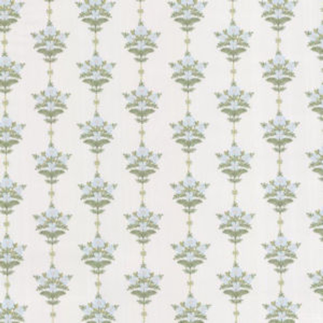 Coleen Blue Green by Norbar Fabric ROMANCE 100% COTTON INDIA 4 1/2"V 6 3/4"H 55 - Fabric Carolina -